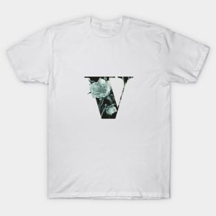 Flower Alphabet V T-Shirt